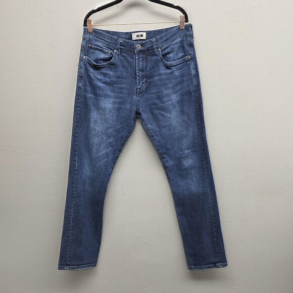 Joseph Abboud Jeans Mens 34x32 Blue Slim Fit Stretch Denim Classic Pockets - Picture 1 of 14